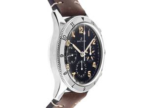 Thumbnail von Breitling Aviator 8 AVI Ref. 765 1953 Re-Edition Stahl Handaufzug Chronograph Armband Leder Faltschließe Limitiert 41mm Ref.AB0920131B1X1 2024 Box&Pap. Full Set Ungetragen AVI Ref. 765 1953 Re-Edition