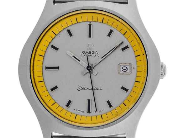  Omega Seamaster Big Yellow Ref.166.066 1969 original Box sehr gut Vintage Seamaster Big Yellow 
