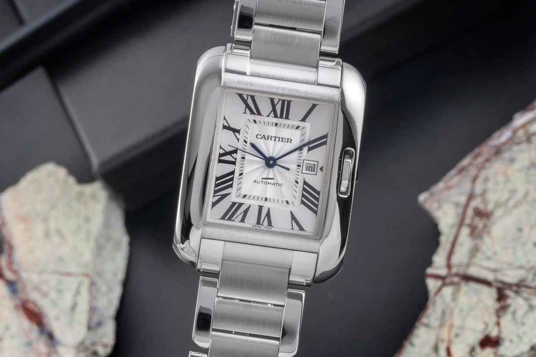  Cartier Tank Anglaise Silver Dial Stahl Automatik Herrenuhr Ref. W5310009 