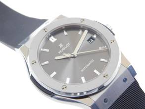 Thumbnail von Hublot Classic Fusion Racing Grey im Full Set aus 2021 LC 100 Deutschland Neuzustand mit Kautschukband und Faltschließe