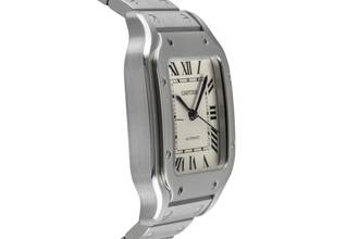 Thumbnail von Cartier Santos Stahl Automatik Herrenuhr Medium WSSA0010 B&P 2018