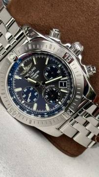  Breitling Chronomat Fullset darkgrey dial Top Condition 