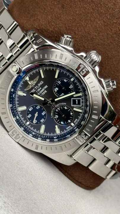  Breitling Chronomat Fullset darkgrey dial Top Condition 