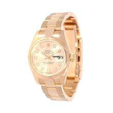 Thumbnail von Rolex Lady-Datejust Damenarmbanduhr Lady Datejust mit Diamantzifferblatt Automatik 179165 aus 750 Rosegold Fullset