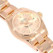 Thumbnail von Rolex Lady-Datejust Damenarmbanduhr Lady Datejust mit Diamantzifferblatt Automatik 179165 aus 750 Rosegold Fullset