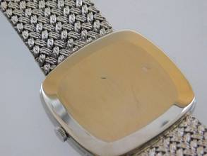 Thumbnail von Rolex Cellini 18 Karat Weißgold Rolex Cellini Skylight Herrenuhr mit orig Brilantbesatz 30 x 29 mm blaues Degradee Blatt im Traumzustand