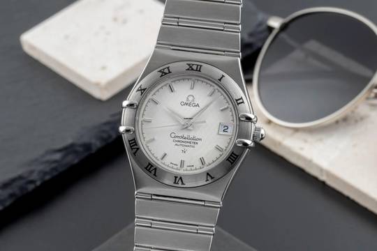  Omega Constellation Automatik Datum Edelstahl Herrenuhr Ref. 1502.30.00 