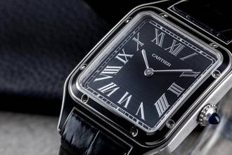 Thumbnail von Cartier Santos Dumont Black Lacquer Handaufzug Herrenuhr Ref. WSSA0046 B&P 2024