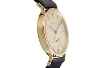 Thumbnail von NOMOS Tangente 18k (0,750) Gold Intex Datum Handaufzug Herrenuhr Gold Dial