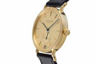 Thumbnail von NOMOS Tangente 18k (0,750) Gold Intex Datum Handaufzug Herrenuhr Gold Dial