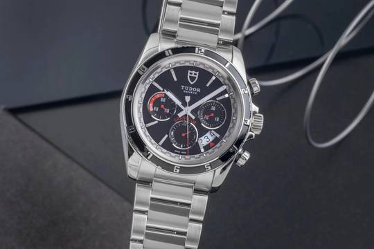  Tudor Grantour Chrono Chronograph Edelstahl Black Dial Automatik Herrenuhr Ref. 20530 