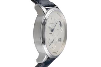 Thumbnail von Glashütte Original PanoMaticLunar Stahl Automatik Herrenuhr Ref 1-90-02-42-32-01 Papiere