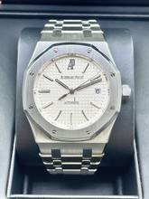 Thumbnail von Audemars Piguet Royal Oak Selfwinding 39mm (TOP CONDITION White Dial) +EXTRACT PAPERS from AP + Service Invoice AP Vienna (RO&RO)