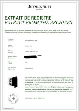  Audemars Piguet Royal Oak Selfwinding 39mm (TOP CONDITION White Dial) +EXTRACT PAPERS from AP + Service Invoice AP Vienna (RO&RO) 