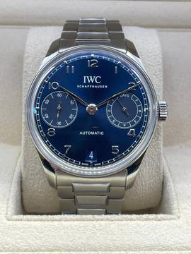  IWC Portugieser Automatik 42mm 7 Days Blue FULL SET WITH BOX AND PAPERS LIKE NEW year:2024 