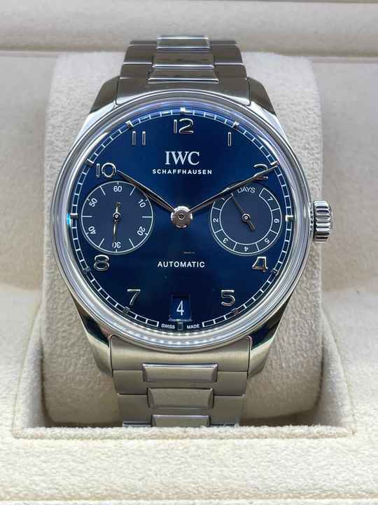  IWC Portugieser Automatik 42mm 7 Days Blue FULL SET WITH BOX AND PAPERS LIKE NEW year:2024 