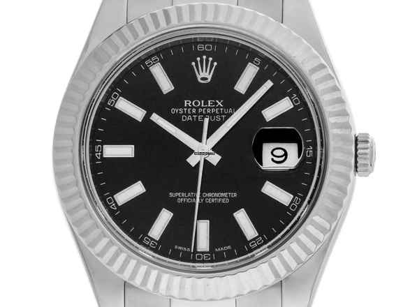  Rolex Datejust II Ref.116334 2015 Full Set wie Neu Vintage Datejust II Stahl 18kt Weißgold 