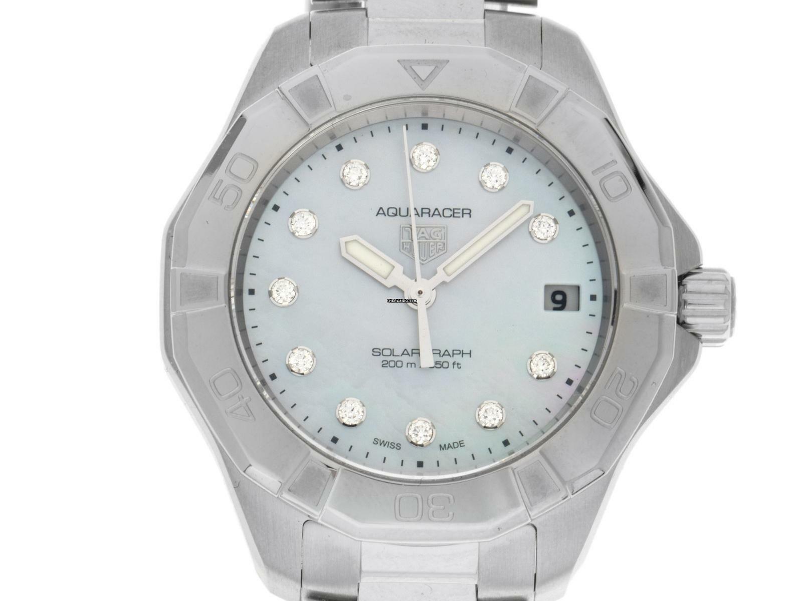 TAG Heuer Aquaracer Professional 200 Solargraph Ref.WBP1313.BA0005 2025 Full Set Ungetragen Aquaracer Professional 200 Solargraph Perlmutt Diamanten