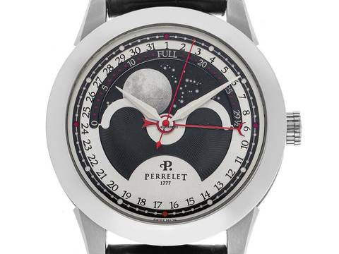  Perrelet Moonphase Mondphase Ref.A1039/2 2020 Full Set wie Neu Vintage Moonphase Faltschließe 