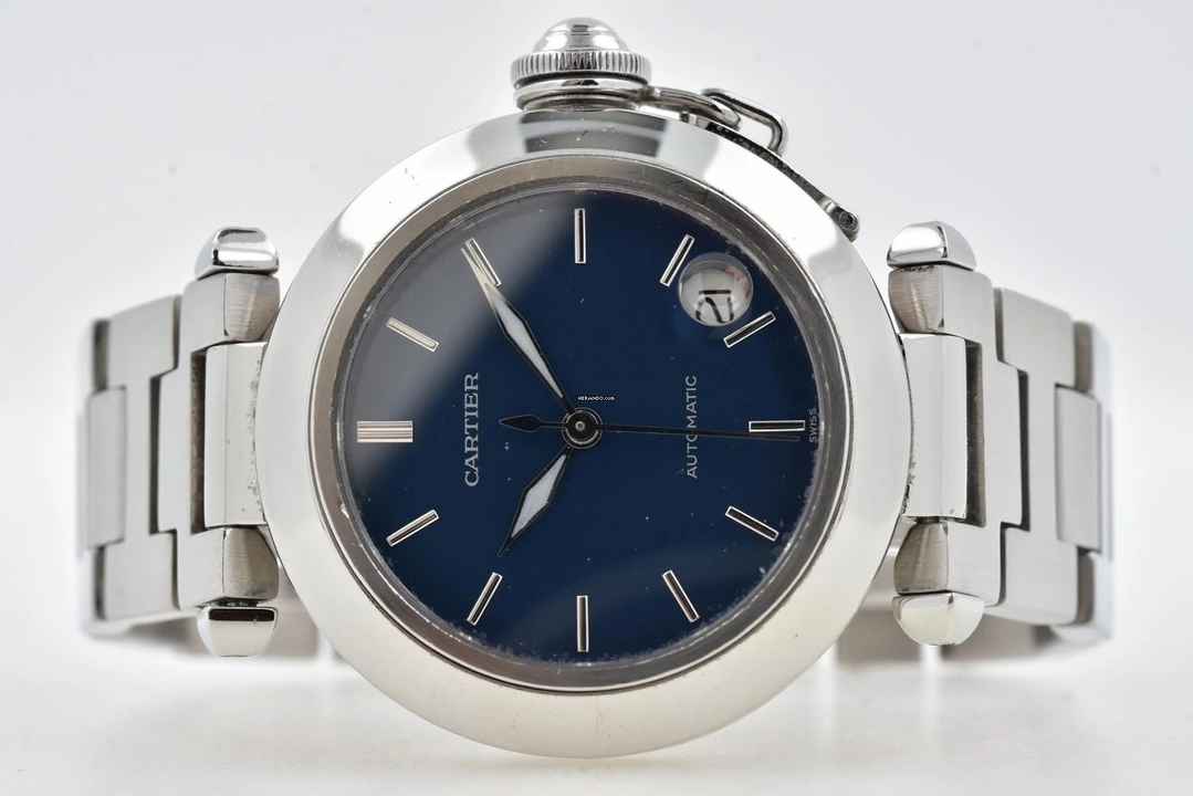 Cartier Pasha C 2324 Automatik 35mm Bracelet Blue Dial 