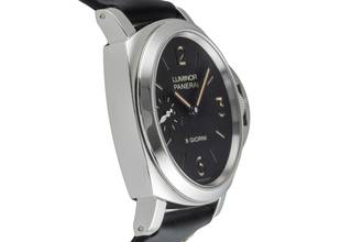 Thumbnail von Panerai Luminor Base 8 Days Stahl Handaufzug Herrenuhr Ref. PAM00915 B&P 2023