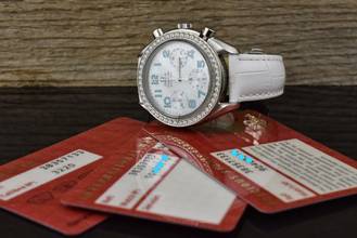 Thumbnail von Omega Speedmaster Reduced MOP Dial / Diamond Bezel Automatik - Full Set