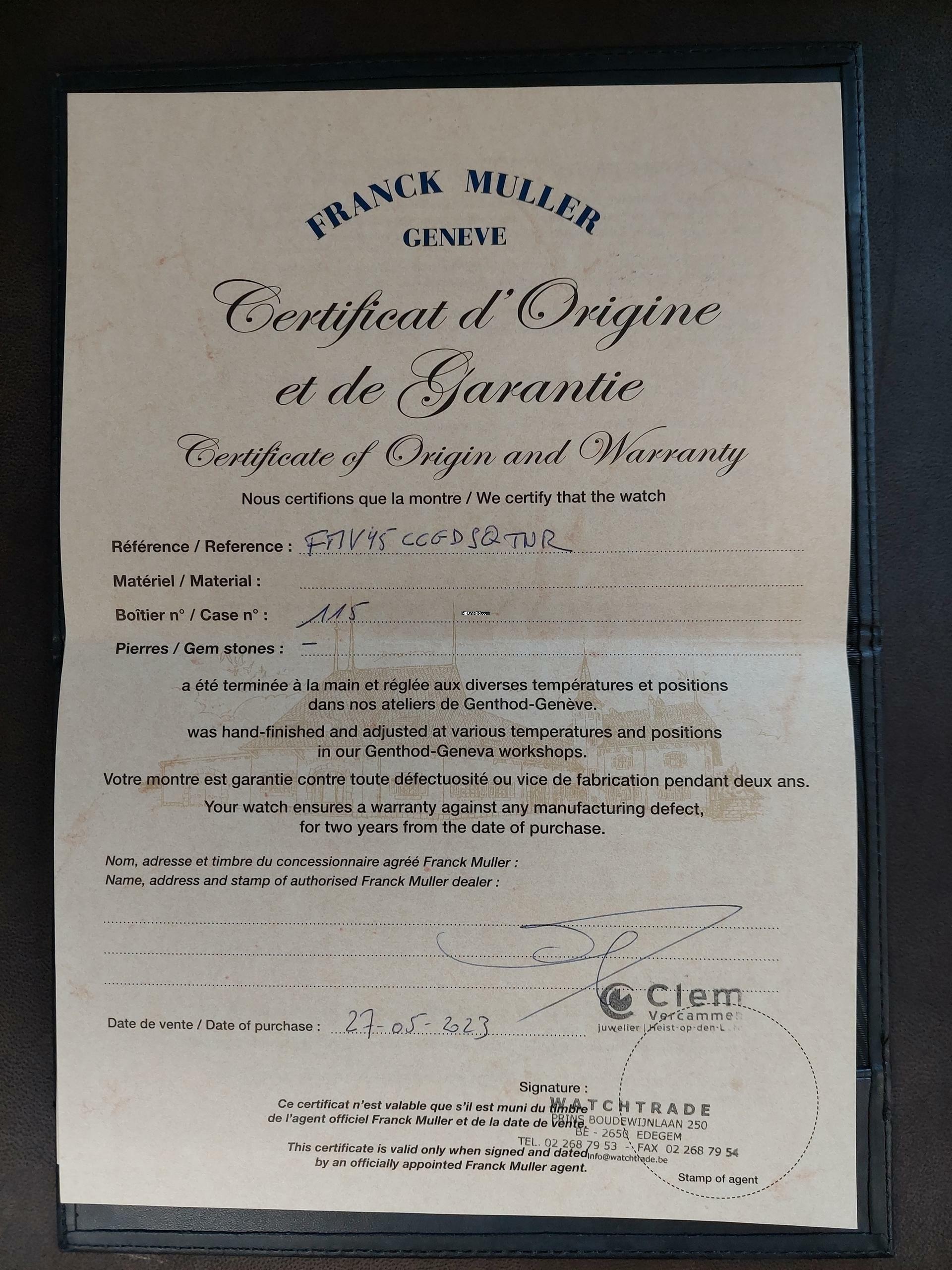 Thumbnail von Franck Muller Vanguard Grande Date Full Set