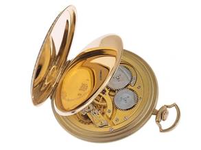 Thumbnail von IWC Pocket Watch Lepine Art Deco Taschenuhr 1929 Original Unpoliert Vintage Lepine Art Deco Taschenuhr 14kt Gelbgold 66g