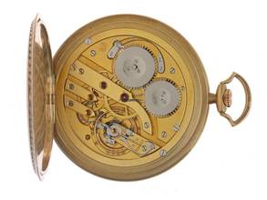 Thumbnail von IWC Pocket Watch Lepine Art Deco Taschenuhr 1929 Original Unpoliert Vintage Lepine Art Deco Taschenuhr 14kt Gelbgold 66g