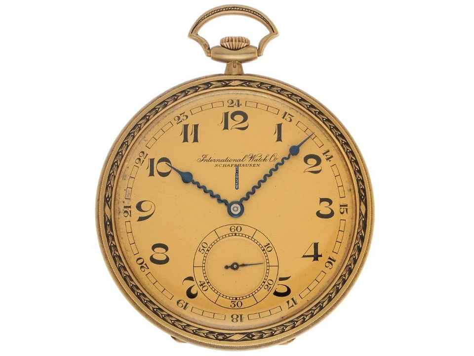  IWC Pocket Watch Lepine Art Deco Taschenuhr 1929 Original Unpoliert Vintage Lepine Art Deco Taschenuhr 14kt Gelbgold 66g 