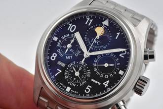Thumbnail von IWC Fliegeruhr Chronograph Fliegerchronograph Perpetual Calendar Ewiger Kalender Pilot IW375701 Wempe Limited