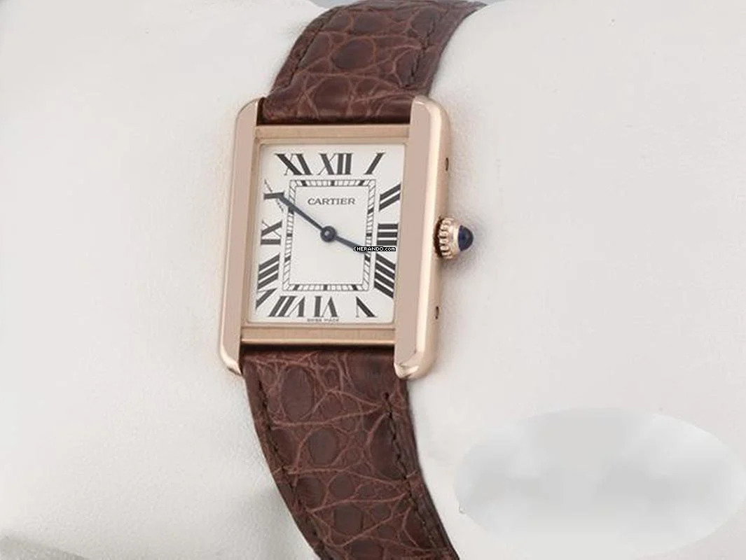  Cartier Tank Solo Edelstahl Rosegold 750 2018 W5200024 Stahl 18kt Rose Gold Damen 