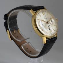 Thumbnail von Zenith Stellina chronograph Tricompax caliber 146H yellow gold 18KT 1955’s