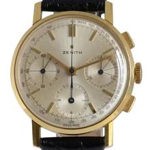 Thumbnail von Zenith Stellina chronograph Tricompax caliber 146H yellow gold 18KT 1955’s