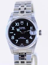 Thumbnail von Tudor Prince Oysterdate 32mm Lady black California Dial Stahl rar NOS ungetragen