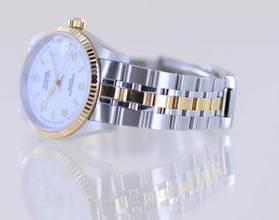Thumbnail von Tudor Prince Oysterdate 32mm Lady white roman Dial Stahl-Gold selten NOS ungetragen