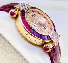 Thumbnail von Chopard Imperiale 18Kt.Yellowgold Ruby/Diamonds Factory Setting Top Condition with box 33mm Quartz rare Piece