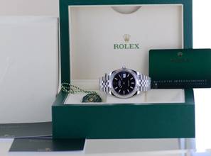 Thumbnail von Rolex Datejust 41 black Dial B+P 126300 Jubiléband Top Klassiker