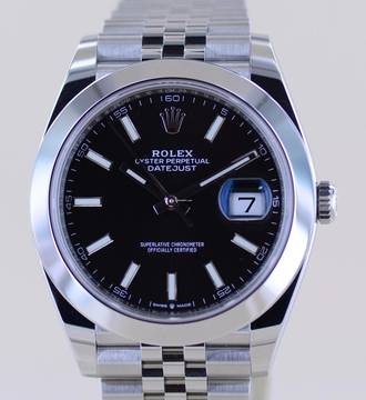  Rolex Datejust 41 black Dial B+P 126300 Jubiléband Top Klassiker 