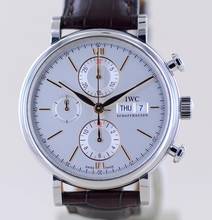 Thumbnail von IWC Portofino Chronograph Golden Hands silver Dial Dresswatch 42mm B+P Top