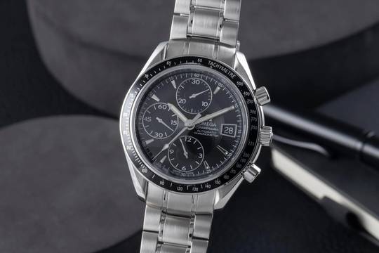  Omega Speedmaster Date Chronograph Stahl Automatik Ref. 3210.50.00 B&P 2011 