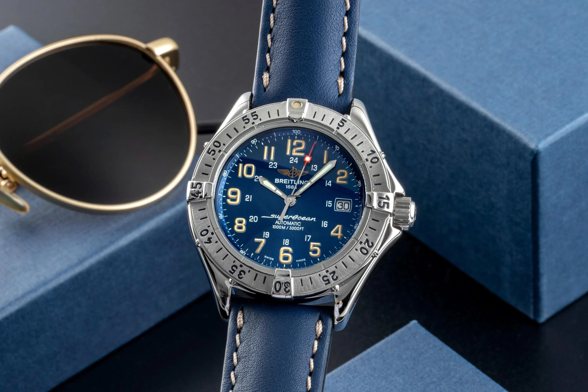  Breitling Superocean Edelstahl Automatik Herrenuhr Ref. A17040 Box 