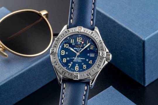  Breitling Superocean Edelstahl Automatik Herrenuhr Ref. A17040 Box 