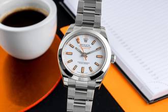 Thumbnail von Rolex Milgauss White Dial Oyster Edelstahl Automatik Ref. 116400 Papiere 2010