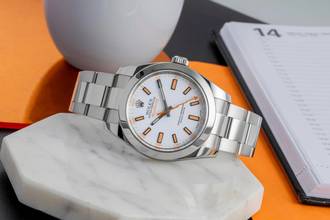 Thumbnail von Rolex Milgauss White Dial Oyster Edelstahl Automatik Ref. 116400 Papiere 2010