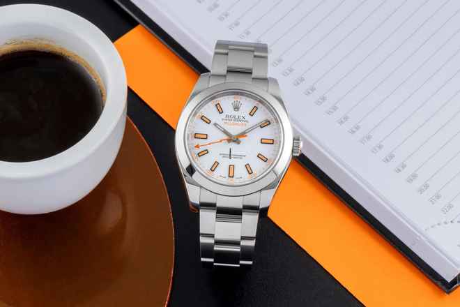  Rolex Milgauss White Dial Oyster Edelstahl Automatik Ref. 116400 Papiere 2010 