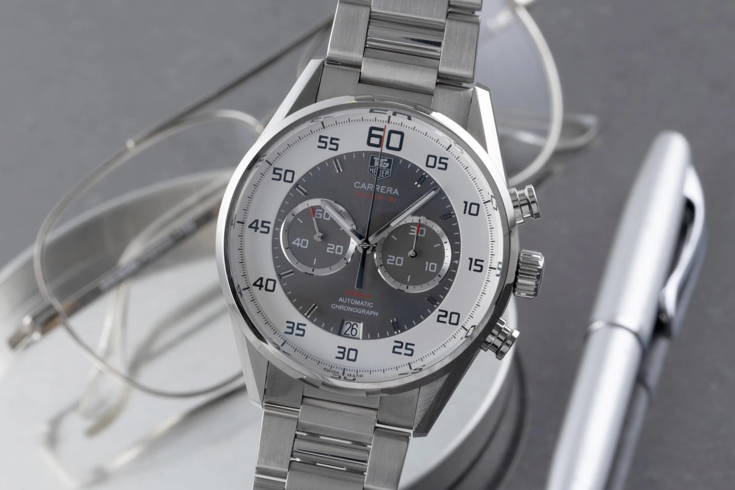 TAG Heuer Carrera Calibre 36 Chronograph Automatik Stahl Ref. CAR2B11.BA0799 B&P 2018