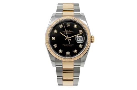  Rolex Datejust 36 36mm Bicolor - Black Diamond Dial - Original Invoice - LC100 - 24 Months Warranty 116203 2009 