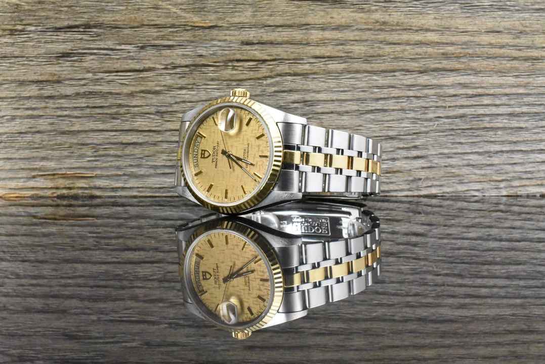  Tudor Prince Date Day 76213 Automatik Stahl / Gold - Linen Dial - Zertifikat 