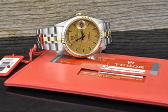 Thumbnail von Tudor Prince Date Day 76213 Automatik Stahl / Gold - Linen Dial - Zertifikat